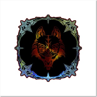 Wolf Mask In Fantasy Jewlery Frame Posters and Art